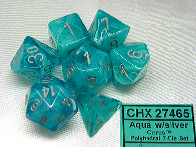 Cirrus Aquasilver Polydice Dobbelsteen Set (7 stuks)