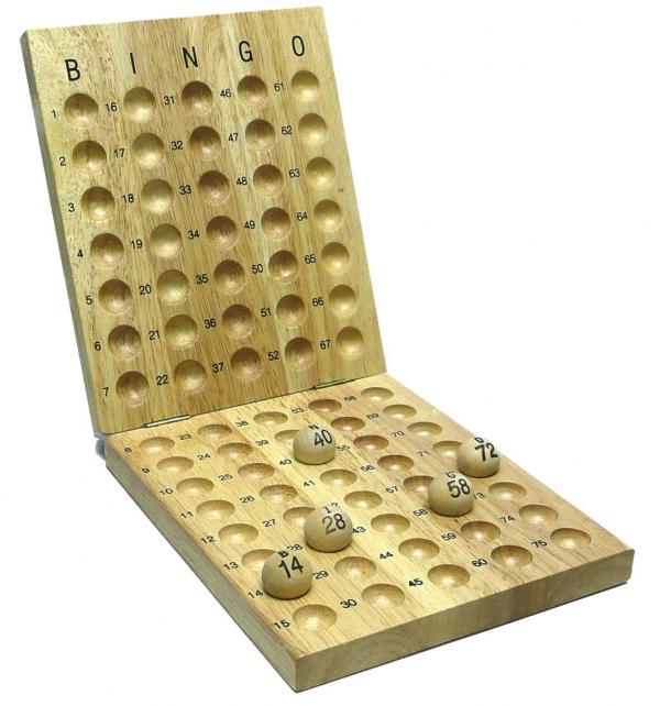 Houten Bingo controle bordvoor 75 ballen