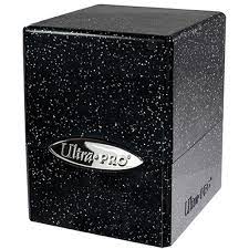 Deckbox Satin Cube Glitter Black