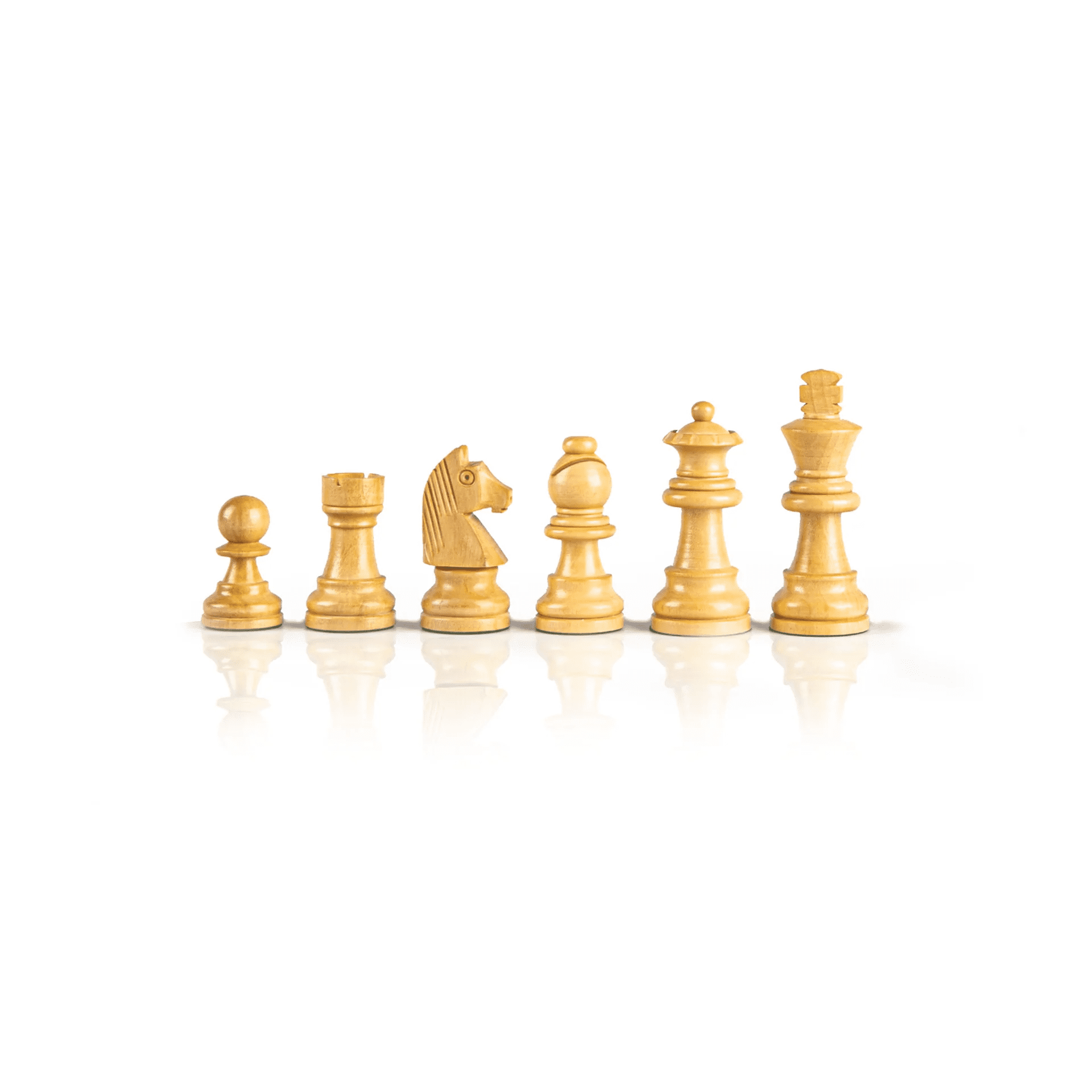 Staunton houten schaakstukken - Koningshoogte 9.5 cm