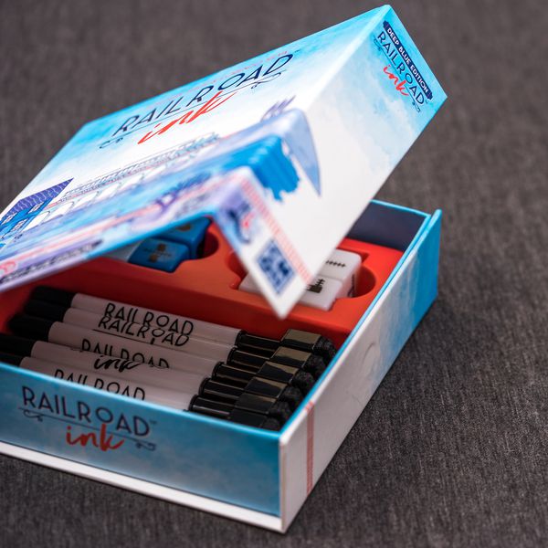 Railroad Ink (Diepblauwe versie) - Dobbelspel