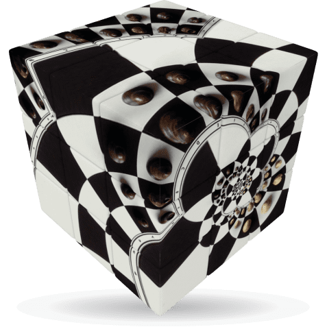 V-Cube 3 Chessboard Illusion (flat)