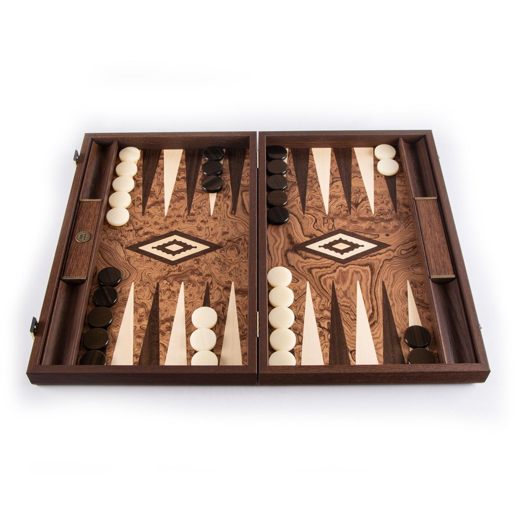 Backgammon: Walnut burl - Large