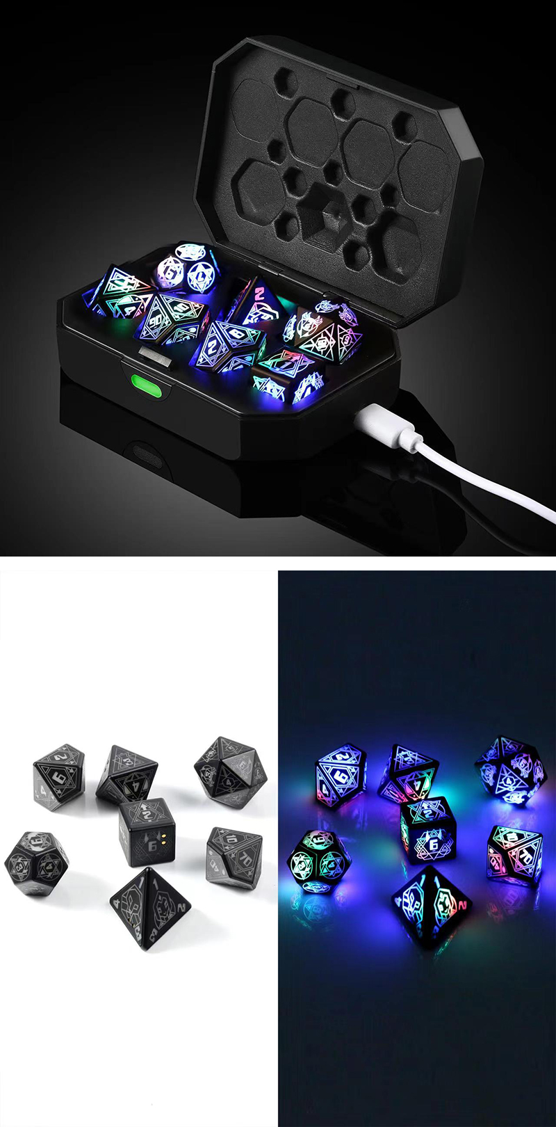 LED Dice set - Retro