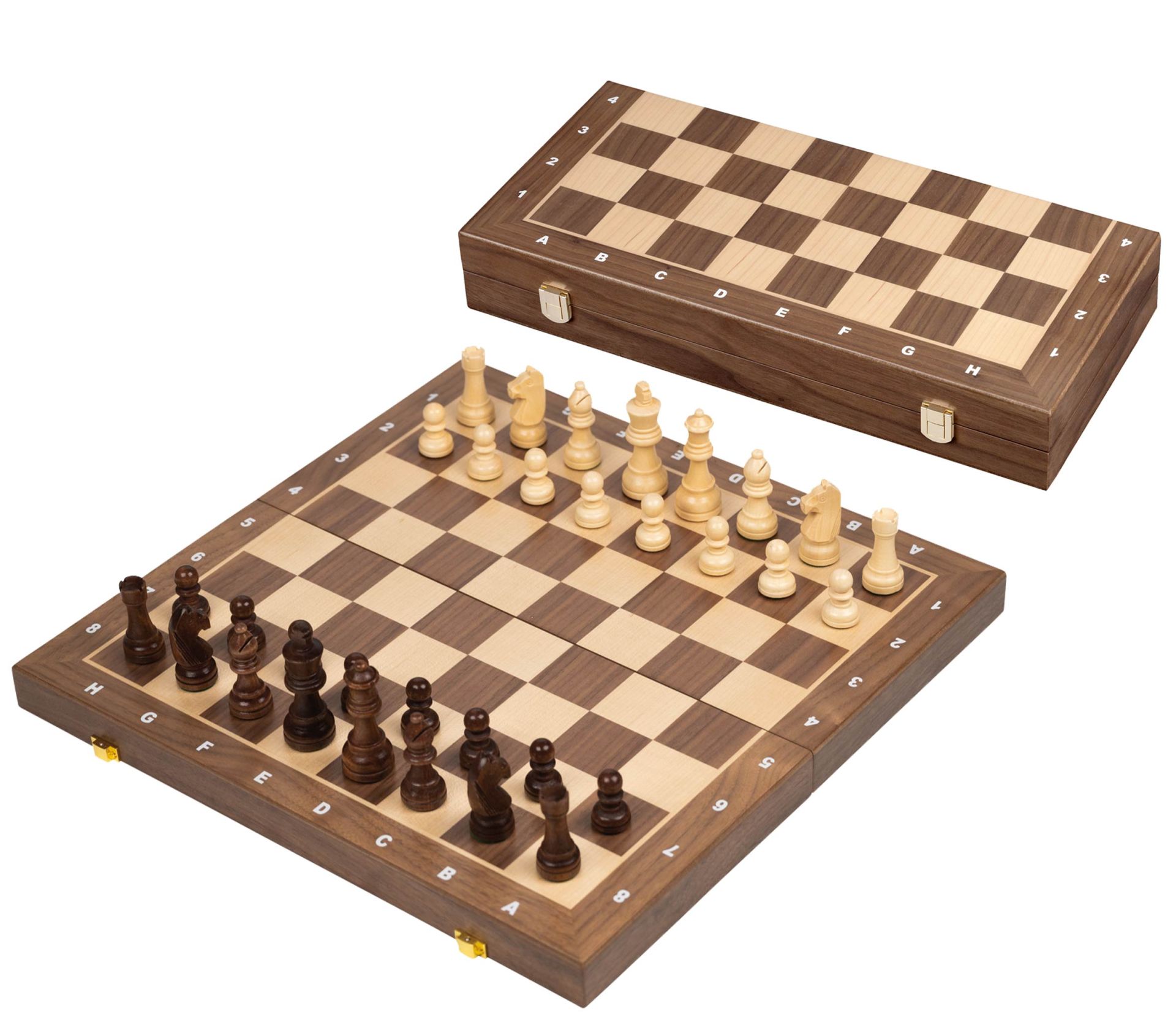 Schaakset Kassette Veld 43 mm, Koningshoogte 76 mm