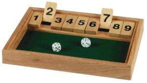 Shut the box, dobbelspel groot