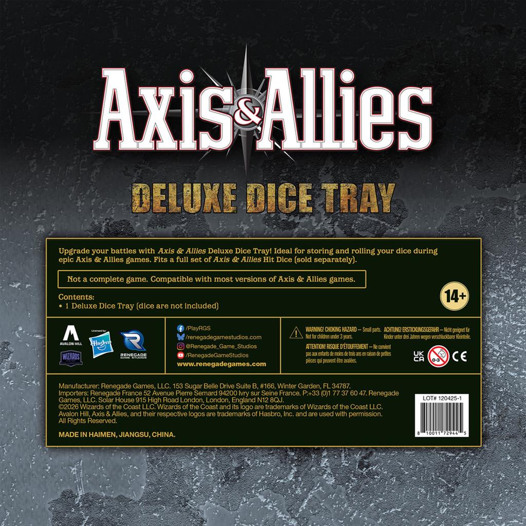 Axis & Allies Deluxe Dice Tray