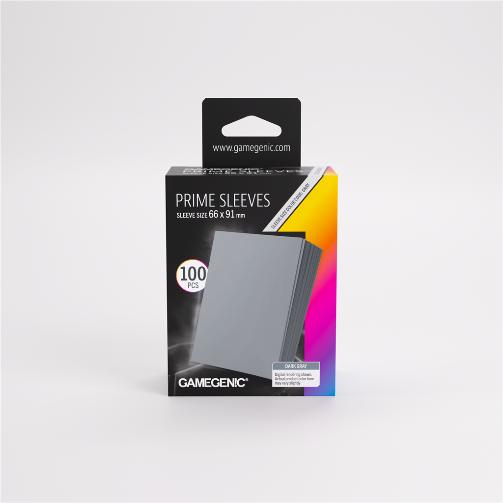 Sleeves: Pack Prime Dark Grey 66x91mm (100)