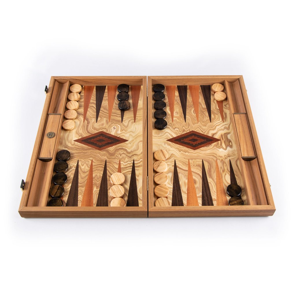 Backgammon: Olive burl - Large