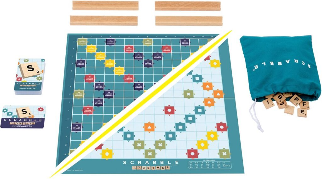 Scrabble met houtblokjes
