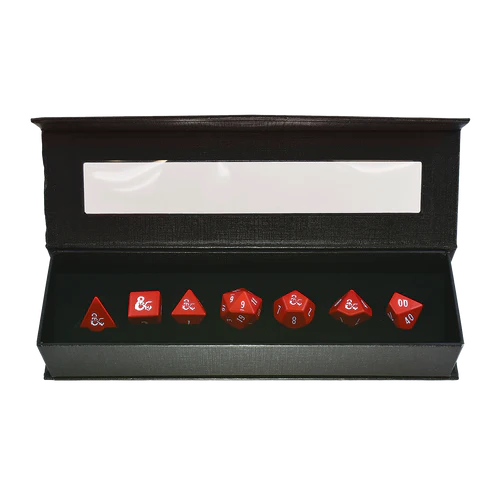 Dungeons and Dragons Heavy Metal Red & White RPG Dice Set