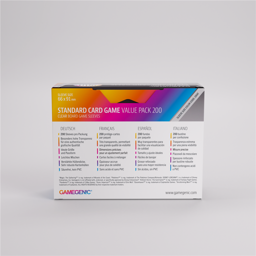 Sleeves: Value Pack Standard 66x91 (200)