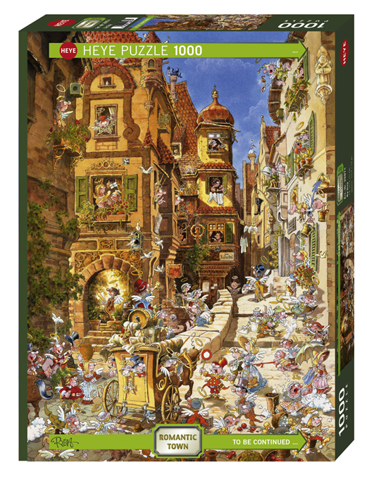Puzzel Romantic Town Day - 1000 stukjes