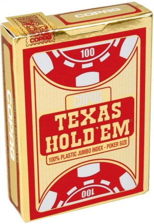 Copag - Texas Hold'em Gold - Jumbo Face - 2 index - TBX Red