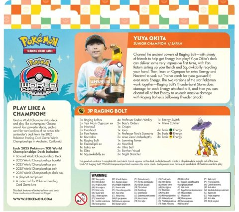 Pokémon - World Championships Decks 2025: Flutter Devo JP Raging Bolt