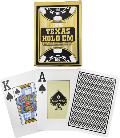 Copag - Texas Hold'em Gold - Jumbo Face - 2 index - TBX Black