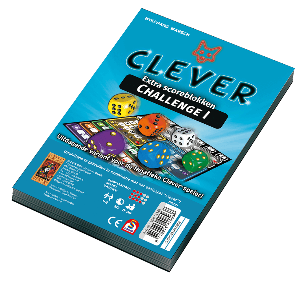 Clever Challenge 1 Scoreblok - Dobbelspel