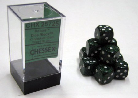 Recon Speckled 16mm 12 Dice