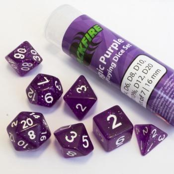 16mm Role Playing Dice Set - Magic Purple (7 Dice)