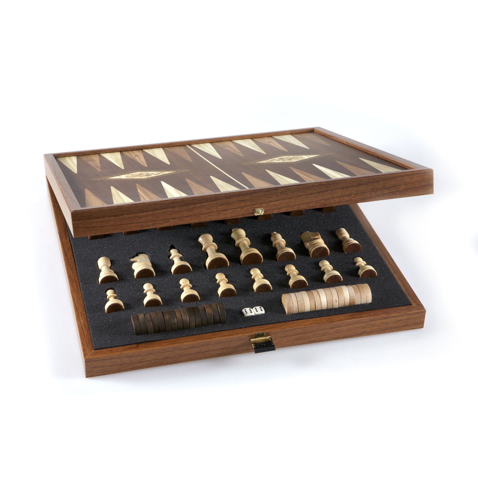 2 in 1 Combinatie - Schaakbord/ Backgammon (Large)