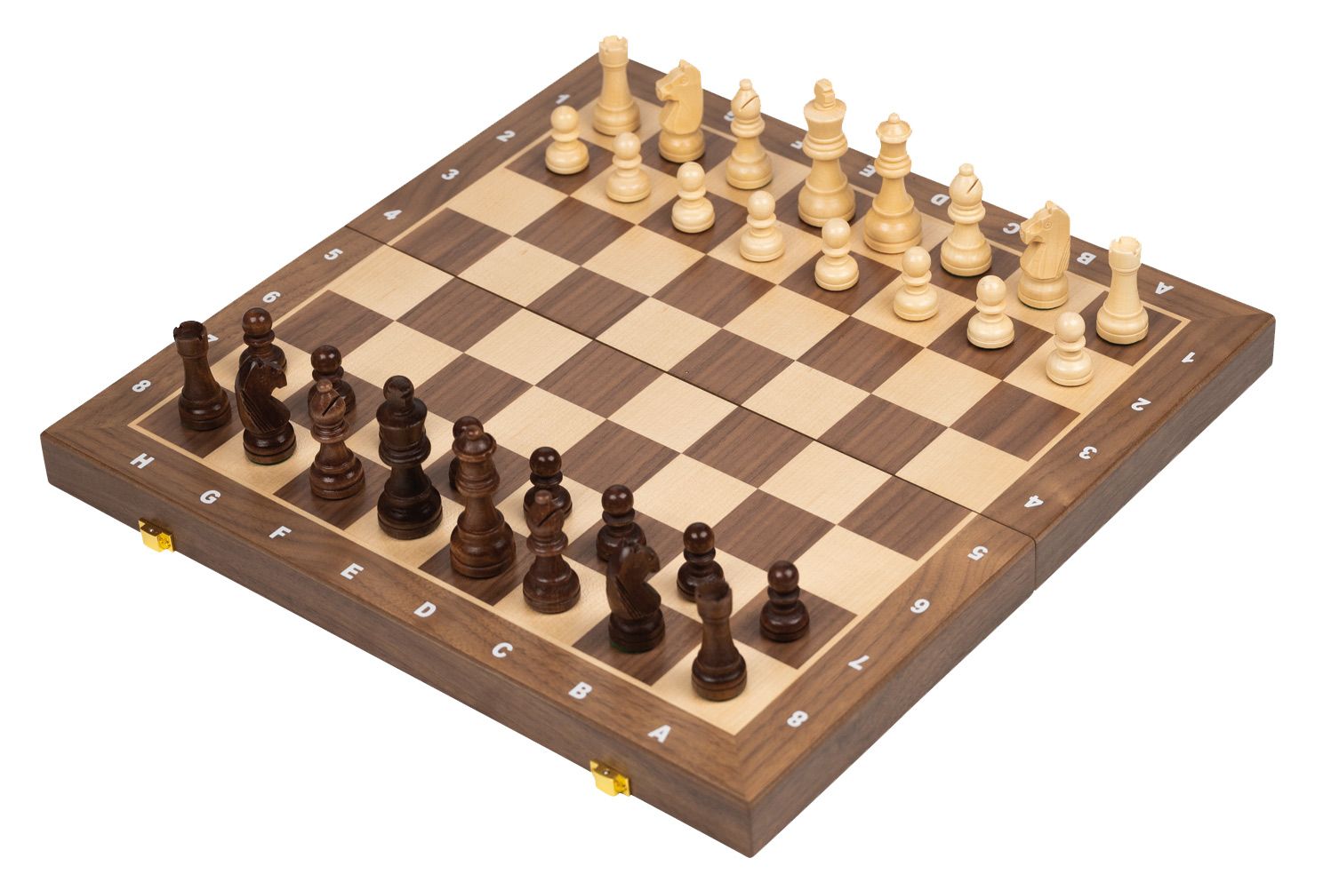 Schaakset Kassette Veld 43 mm, Koningshoogte 76 mm