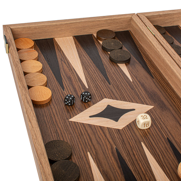Handgemaakte backgammon-set van Amerikaans notenhout - elegant inlegwerkontwerp