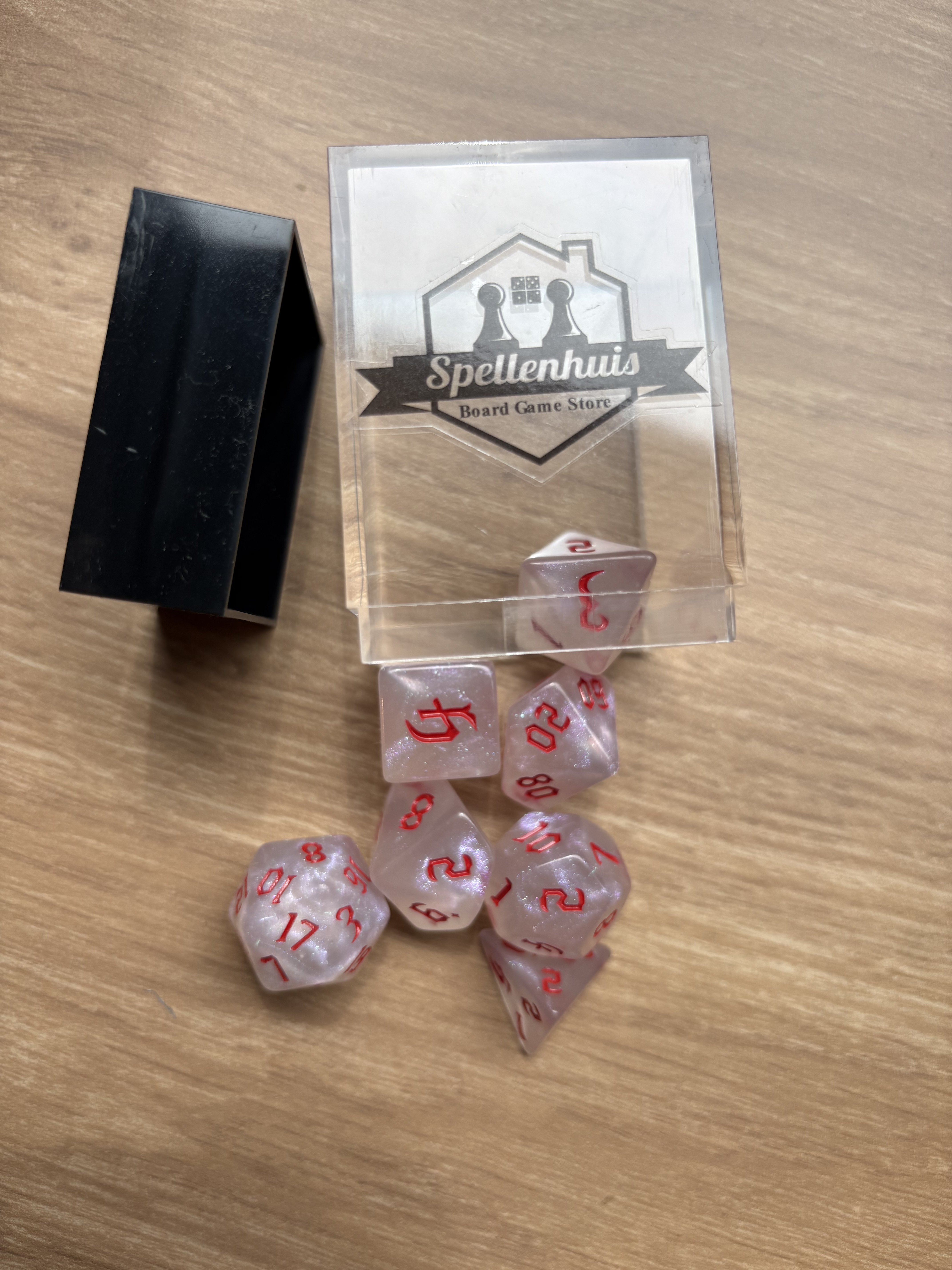 RPG Dice set (7) iridescent pearl