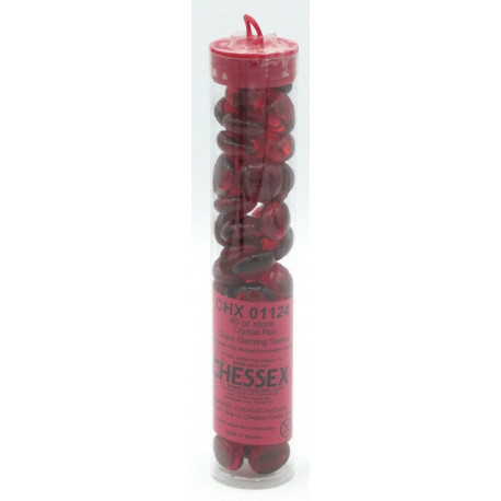 Glass Gaming Stones - Crystal Red (40+)