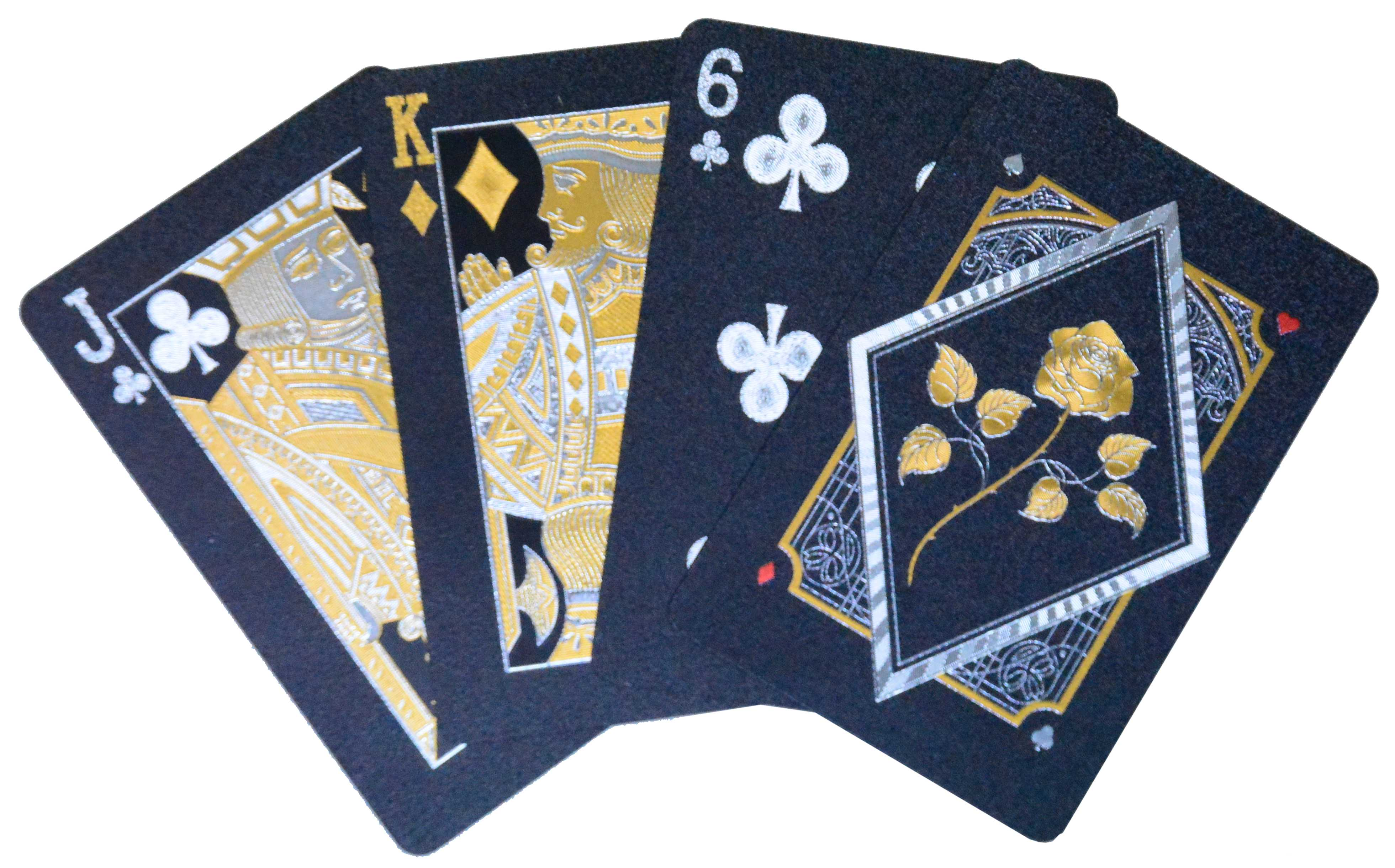 Speelkaarten Zwart Gouden Roos