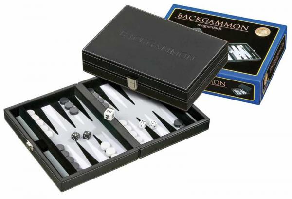 Backgammon reiskoffer Tinos (grijs)