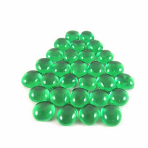 Glass Gaming Stones - Crystal Light Green (40+)