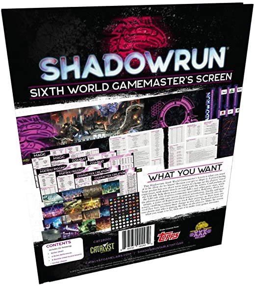 Shadowrun Sixth World Gamemaster Screen