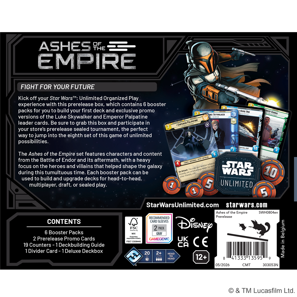 Star Wars: Unlimited - Ashes of the Empire - Prerelease Box