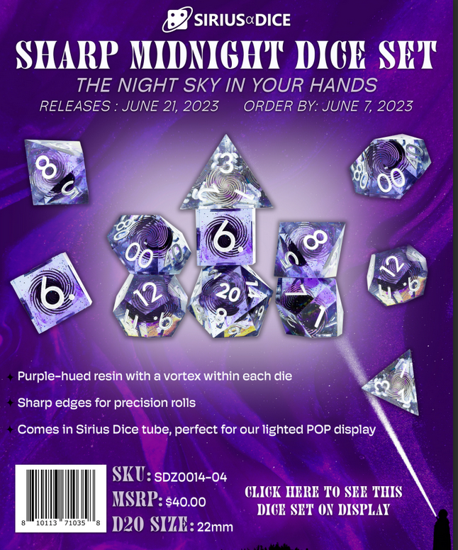 Dice Set - Sharp Midnight