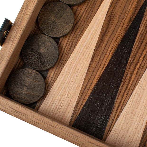 Handgemaakte backgammon-set van Amerikaans notenhout - elegant inlegwerkontwerp