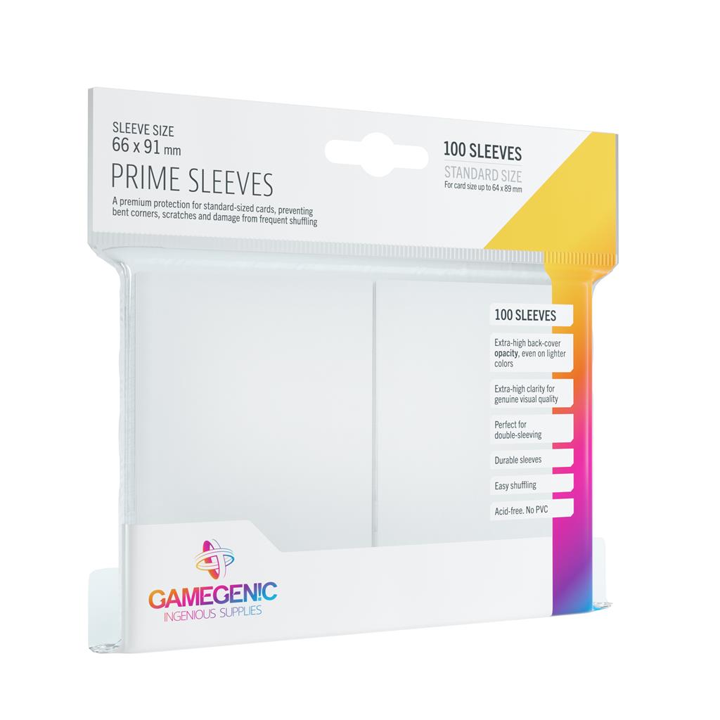 Sleeves: Pack Prime White 66x91mm (100)