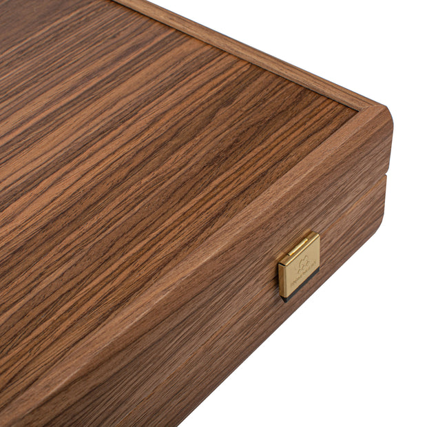 Handgemaakte backgammon-set van Amerikaans notenhout - elegant inlegwerkontwerp