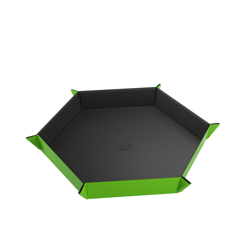 Magnetic Dice Tray Hexagonal - Black/Green