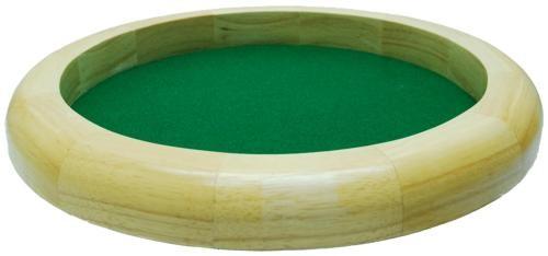Dobbelpiste blank hout rond 35cm