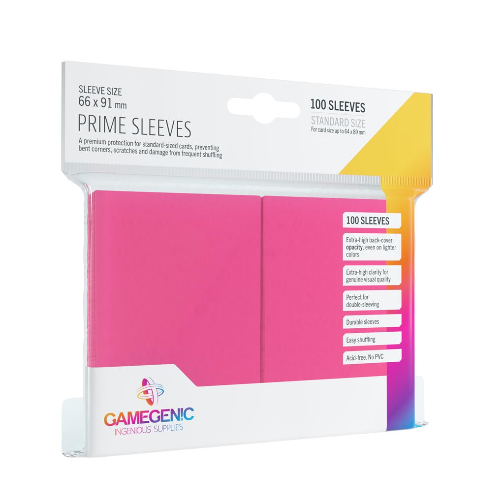 Sleeves: Pack Prime Pink 66x91mm (100)