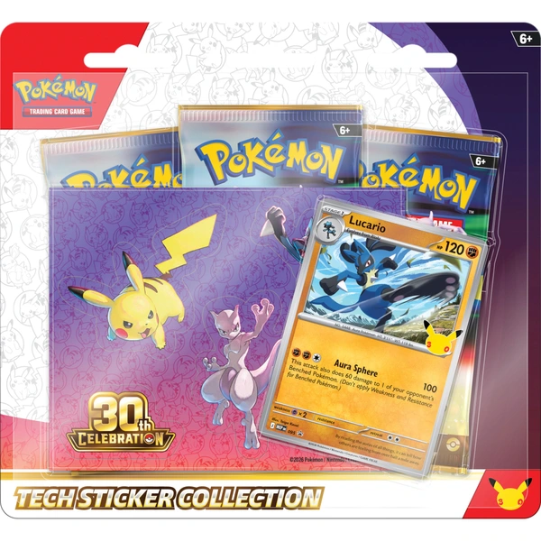 Pokemon 30th Celebration - Tech Sticker Box: Lucario