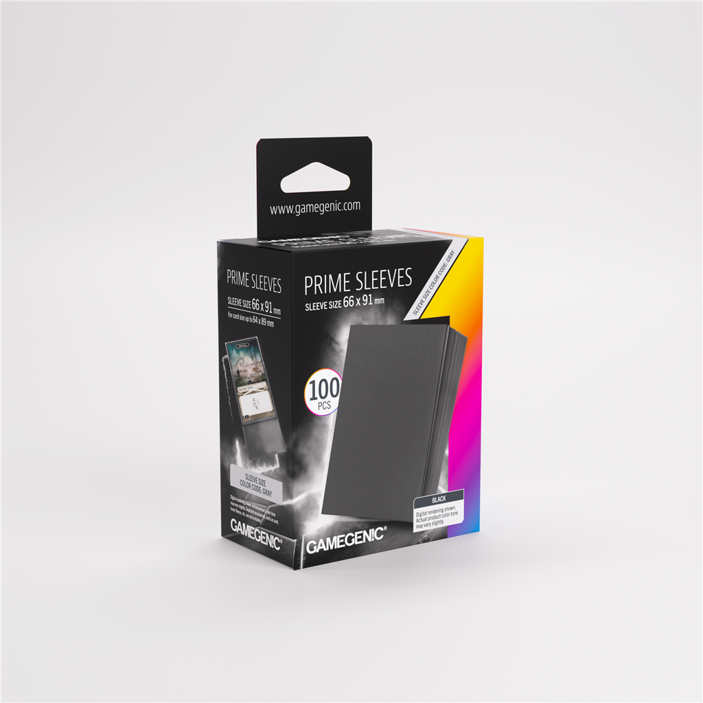 Sleeves: Pack Prime Black 66x91mm (100)