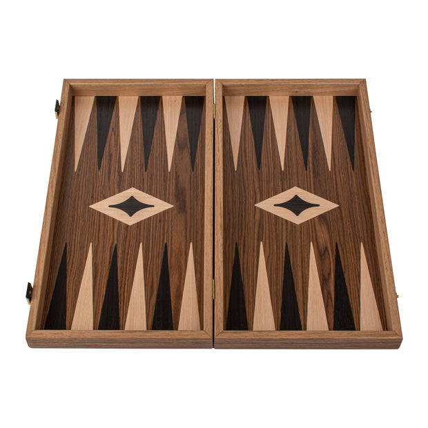 Handgemaakte backgammon-set van Amerikaans notenhout - elegant inlegwerkontwerp