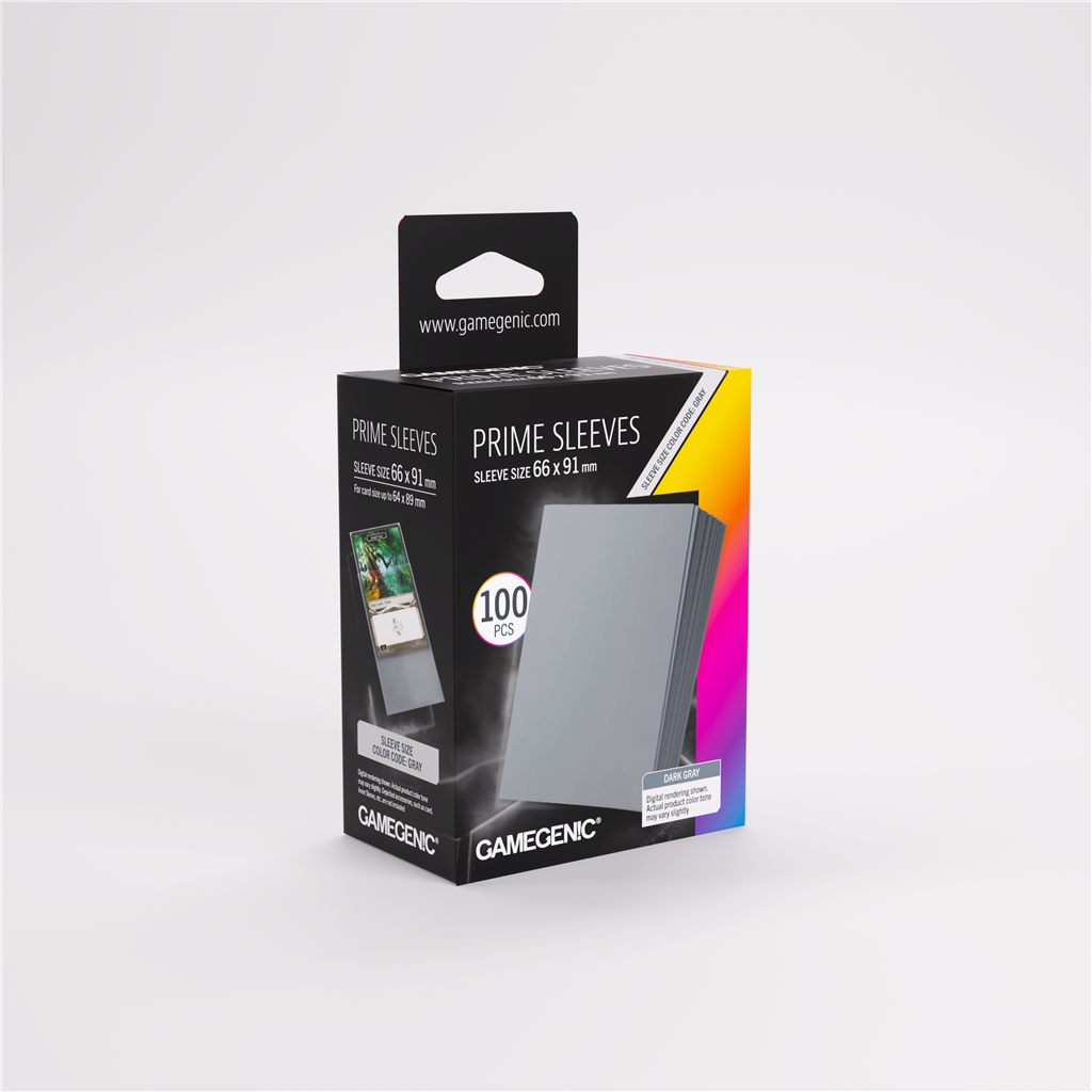 Sleeves: Pack Prime Dark Grey 66x91mm (100)