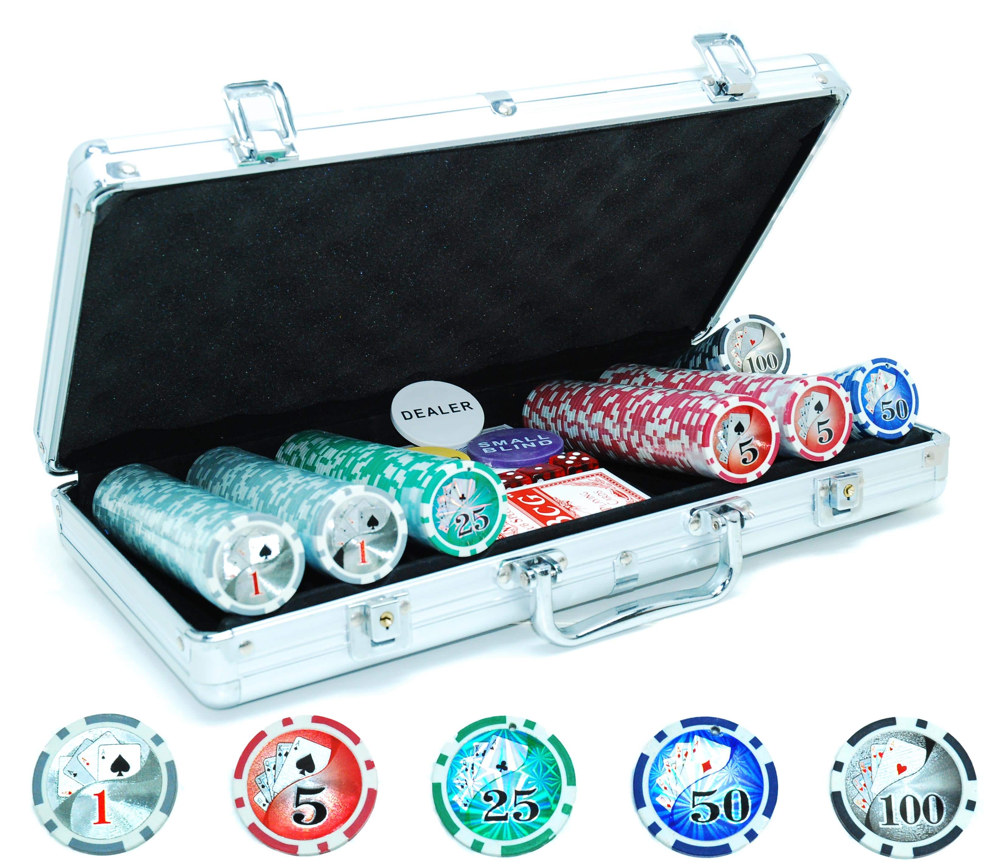 Poker koffer: 300 laserpokerfiches