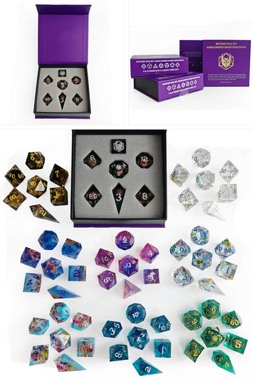 Mystery Full Matching Sharp Edge Resin Dice Set (7)