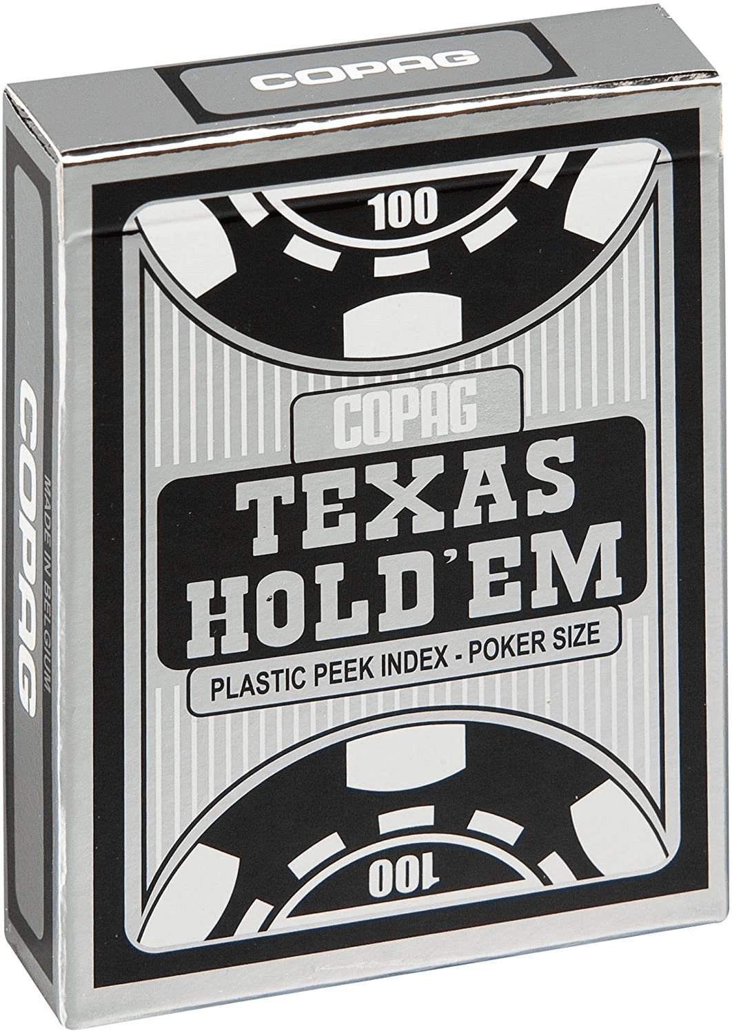 Copag - Texas Hold'em Silver - 4 Peek Index - TBX Black