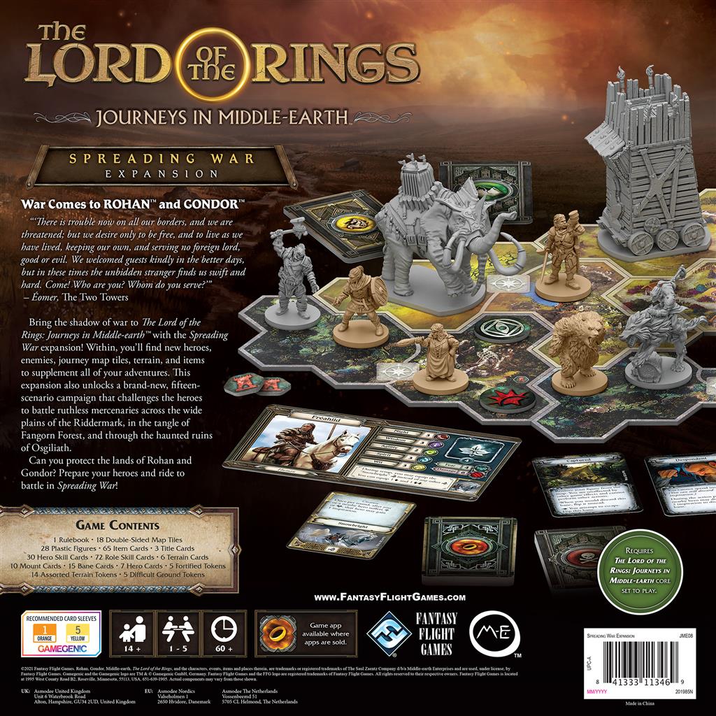Lord of the Rings: Journeys in Middle-Earth Spreading War Expansion