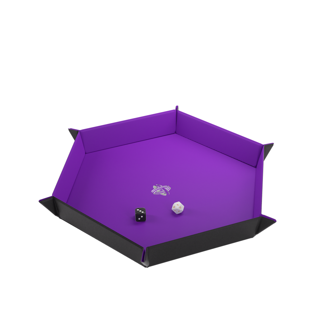 Magnetic Dice Tray Hexagonal - Black/Purple