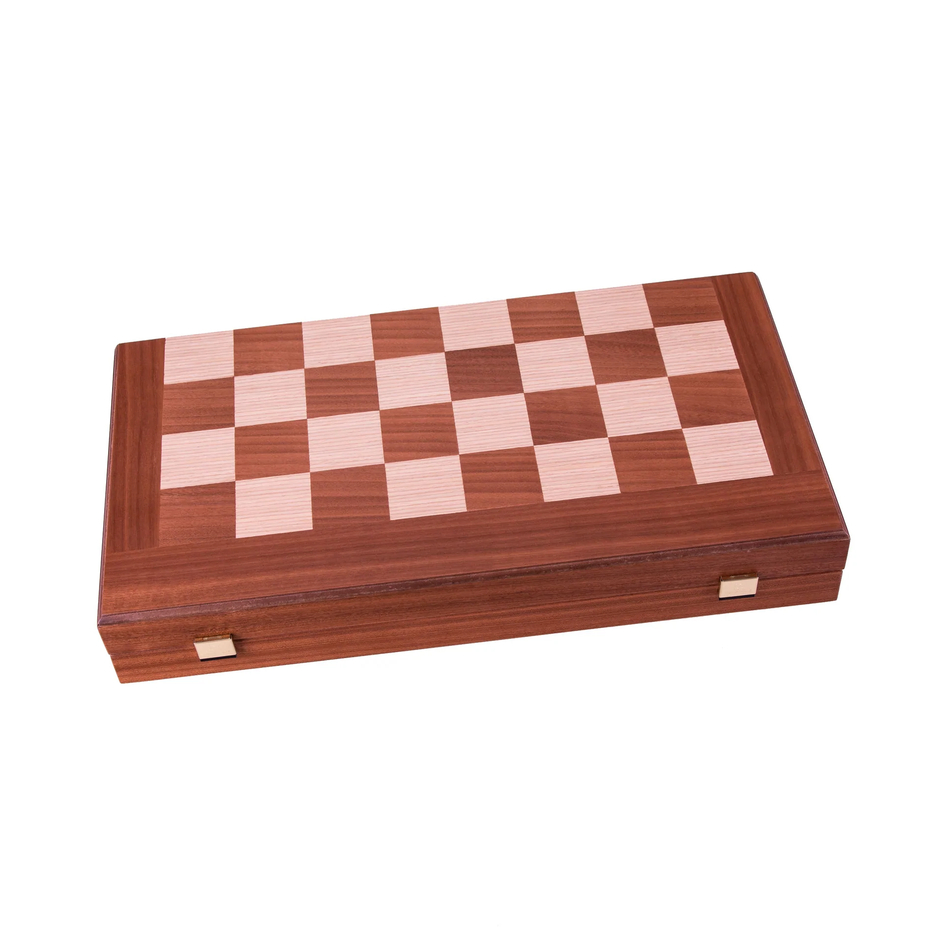 Mahonie 3 in 1 Backgammon/Schaak/Dambord Medium Zwart